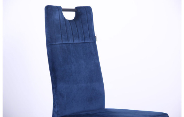 Стул AMF Alabama Черный-велюр темно-синий-11