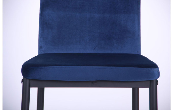 Стул AMF Alabama Черный-велюр темно-синий-13