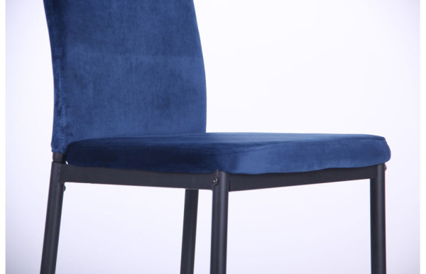 Стул AMF Alabama Черный-велюр темно-синий-14