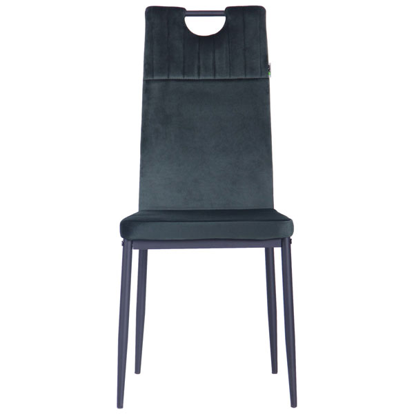 Стул AMF Alabama Черный-велюр темно-зеленый-2