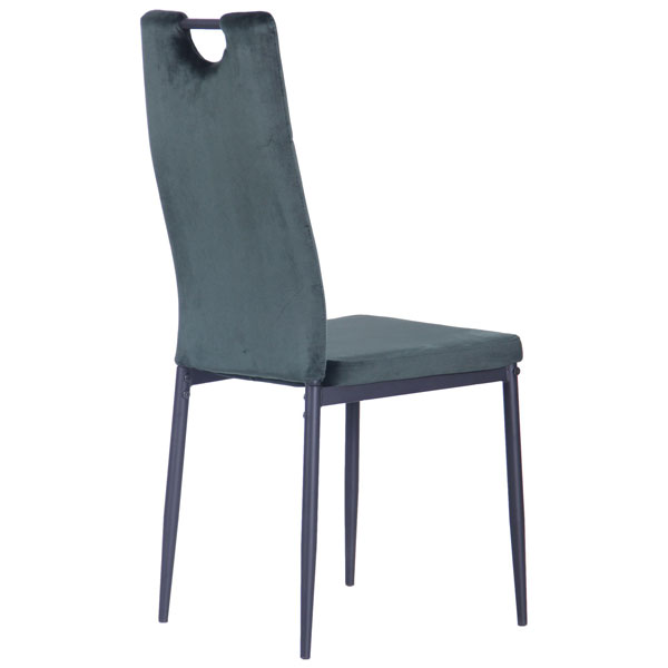 Стул AMF Alabama Черный-велюр темно-зеленый-4