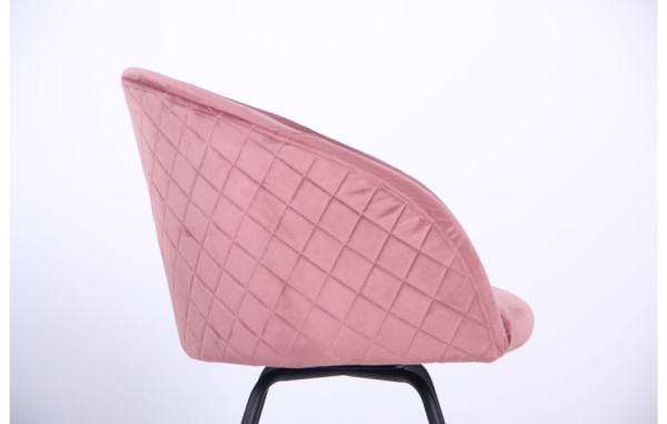 Крісло поворотне AMF Sacramento Чорний-велюр Рожевий антик-7