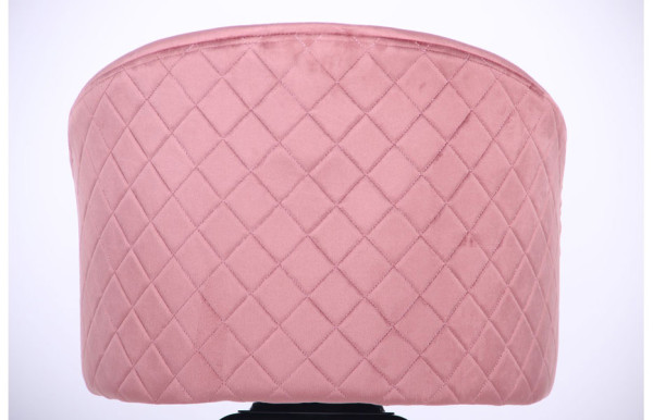 Крісло поворотне AMF Sacramento Чорний-велюр Рожевий антик-8