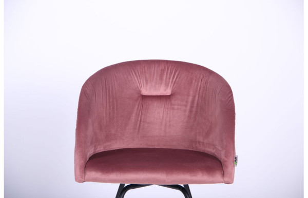 Крісло поворотне AMF Sacramento Чорний-велюр Рожевий антик-13