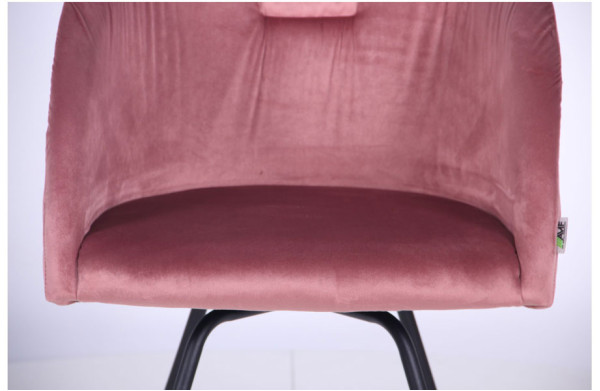 Крісло поворотне AMF Sacramento Чорний-велюр Рожевий антик-14