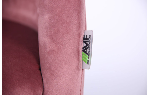 Крісло поворотне AMF Sacramento Чорний-велюр Рожевий антик-16