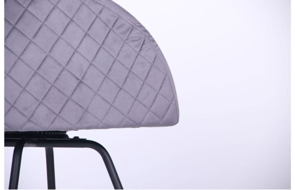 Кресло поворотное AMF Sacramento Черный-велюр Серый-6