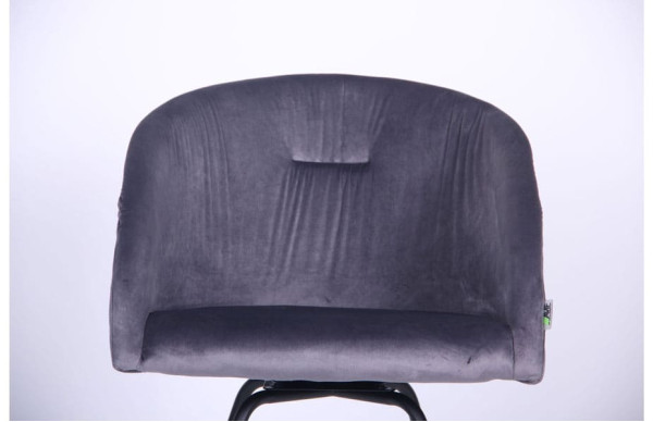 Кресло поворотное AMF Sacramento Черный-велюр Серый-10