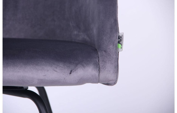 Кресло поворотное AMF Sacramento Черный-велюр Серый-13