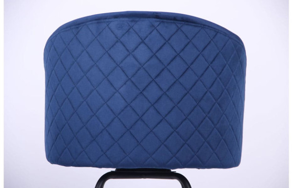 Крісло поворотне AMF Sacramento Чорний-велюр Темно-синій-5