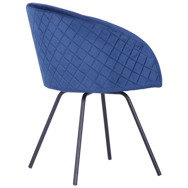 Крісло поворотне AMF Sacramento Чорний-велюр Темно-синій-4