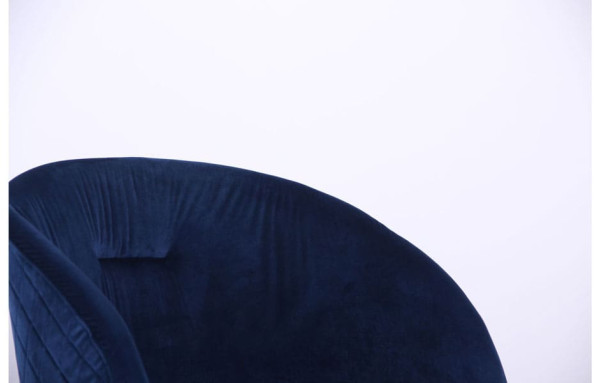 Крісло поворотне AMF Sacramento Чорний-велюр Темно-синій-11