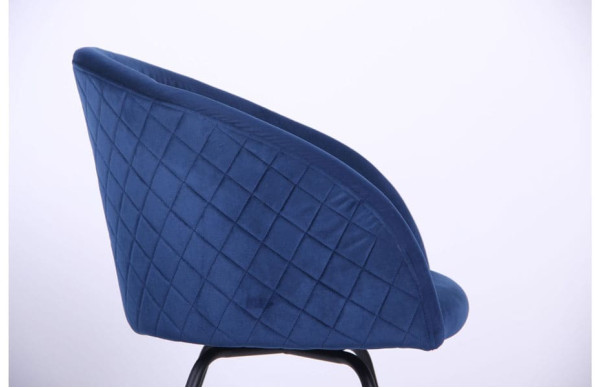 Крісло поворотне AMF Sacramento Чорний-велюр Темно-синій-12