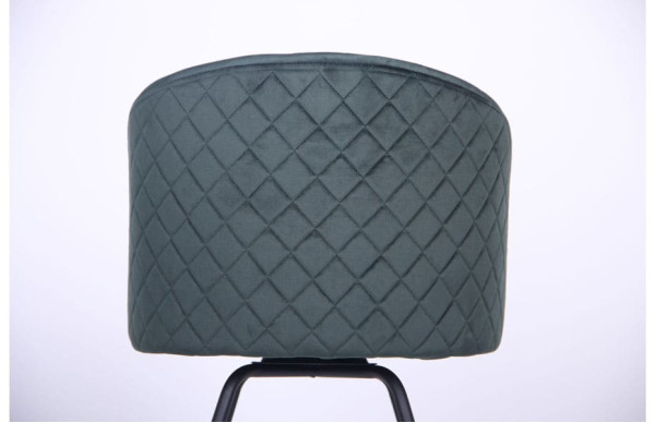 Кресло поворотное AMF Sacramento Черный-велюр Темно-зеленый-6