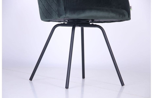 Кресло поворотное AMF Sacramento Черный-велюр Темно-зеленый-7