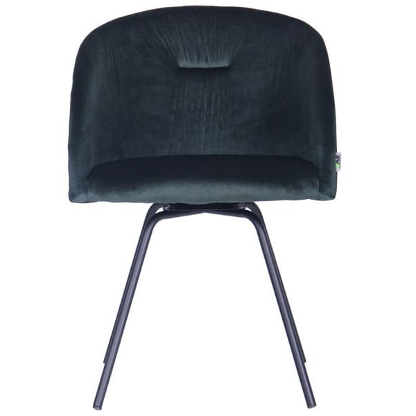 Кресло поворотное AMF Sacramento Черный-велюр Темно-зеленый-2