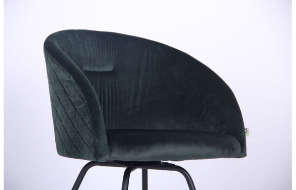 Кресло поворотное AMF Sacramento Черный-велюр Темно-зеленый-8