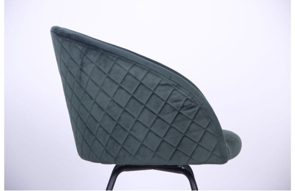 Кресло поворотное AMF Sacramento Черный-велюр Темно-зеленый-12