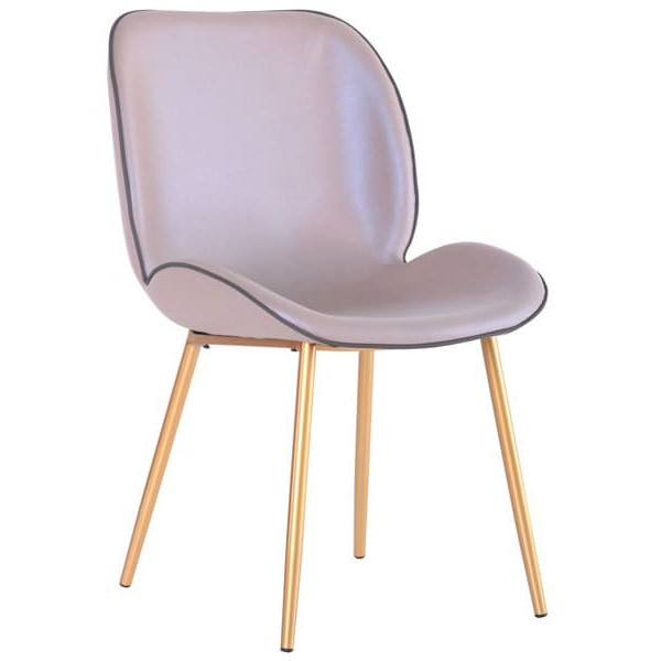 Стілець AMF Doris Gold/PU creamy white-0