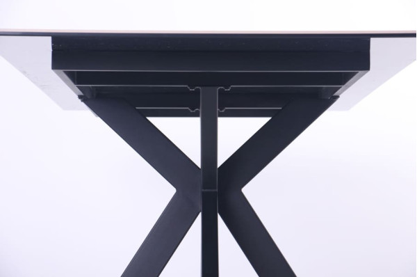Обеденный стол AMF Adam black/ceramic Italy gray ceramic-12