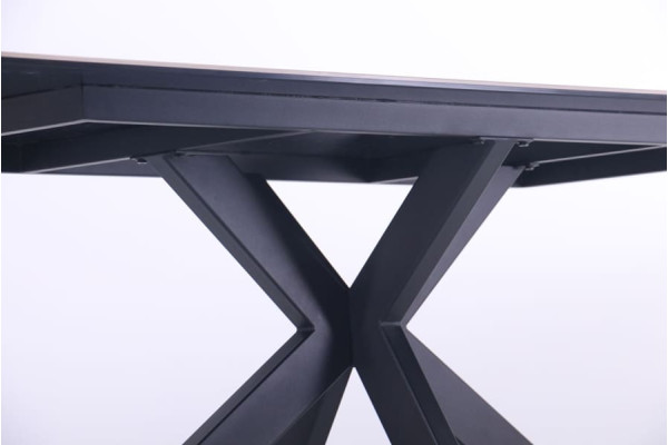 Обеденный стол AMF Adam black/ceramic Italy gray ceramic-14