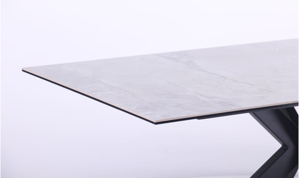 Обеденный стол AMF Adam black/ceramic Italy gray ceramic-5