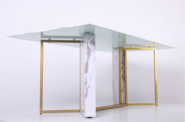 Обідній стіл AMF Amanda gold Скло-5