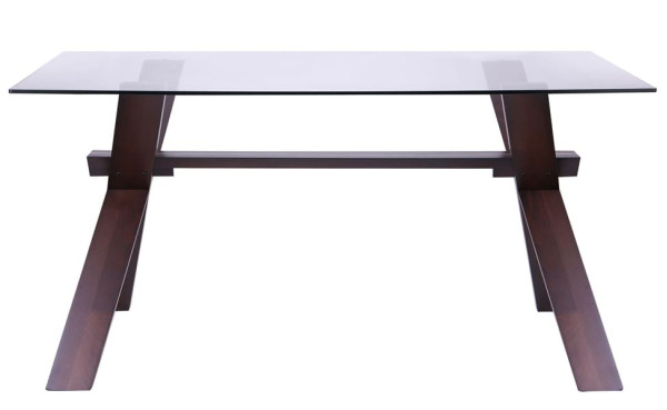 Обідній стіл AMF Лаура Горіх темний Скло-1