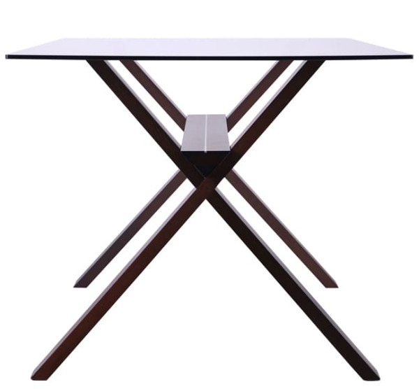 Обідній стіл AMF Лаура Горіх темний Скло-2