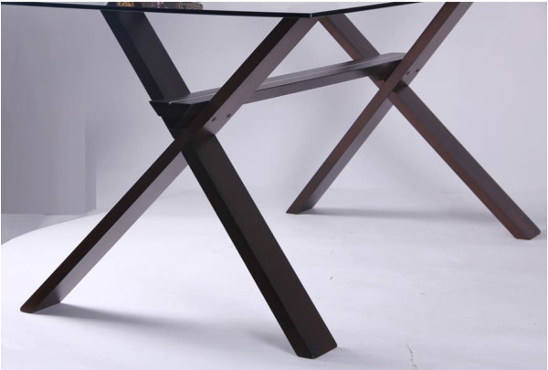 Обідній стіл AMF Лаура Горіх темний Скло-3