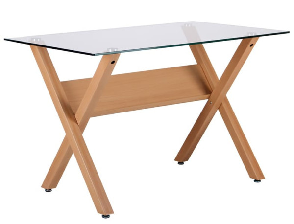 Обеденный стол AMF Maple Бук Стекло-0