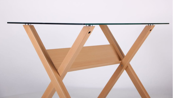 Обеденный стол AMF Maple Бук Стекло-5