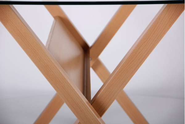 Обеденный стол AMF Maple Бук Стекло-8