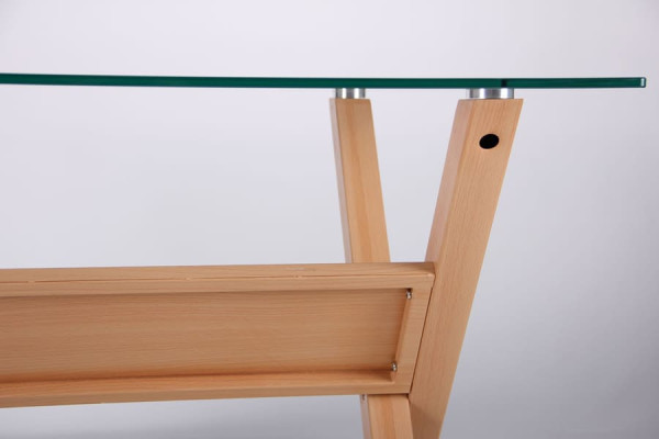 Обеденный стол AMF Maple Бук Стекло-9