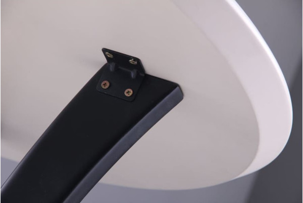 Обідній стіл AMF Модерн Круглий Білий Ніжки чорні-4