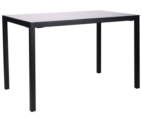 Обідній стіл AMF Родос чорний/Скло антрацит-0
