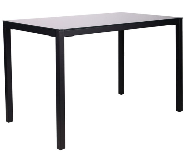 Обідній стіл AMF Родос чорний/Скло антрацит-1