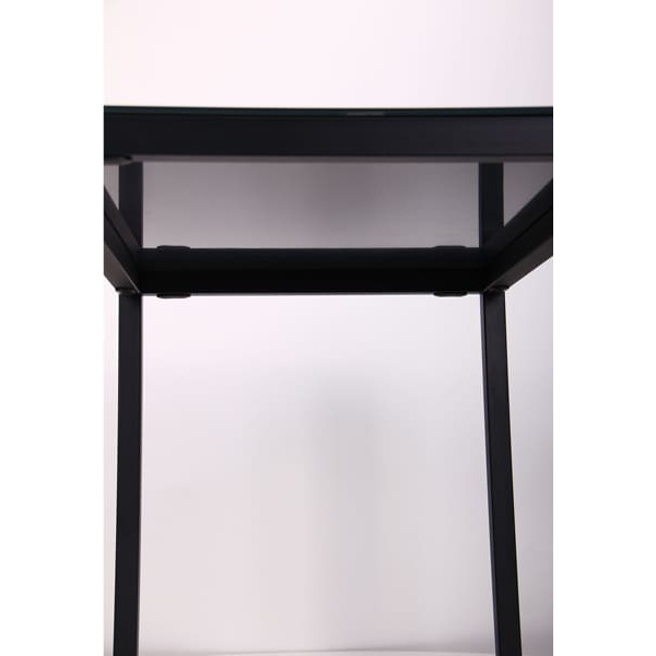 Обідній стіл AMF Родос чорний/Скло антрацит-9