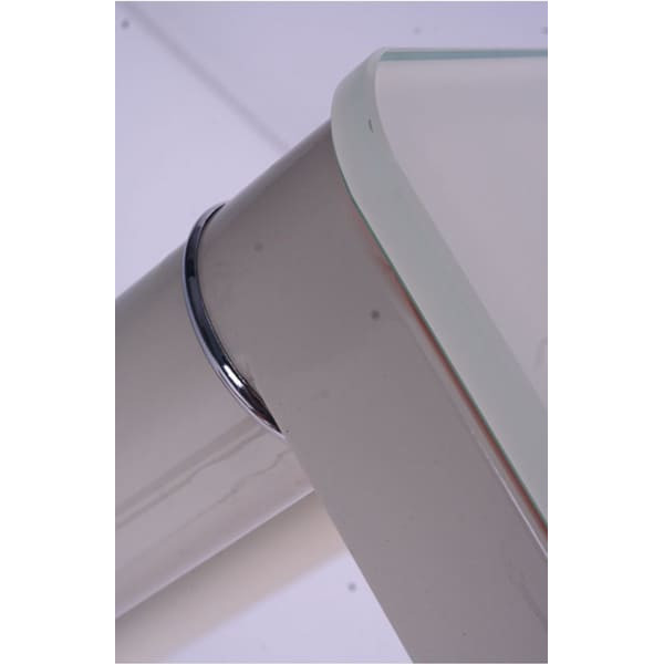 Обідній стіл AMF Ронда База вершковий/Скло бежеве-5