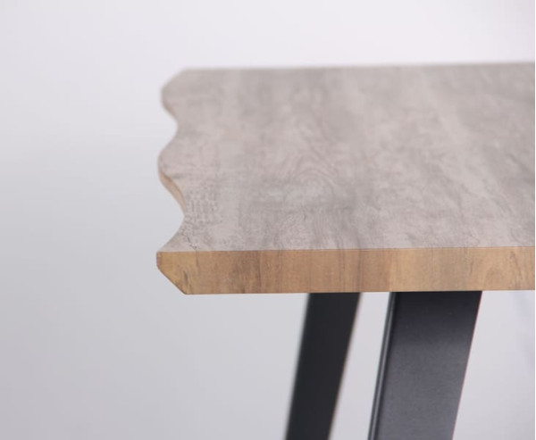 Обідній стіл AMF Sheriff Чорний - Дуб шервуд МДФ-6