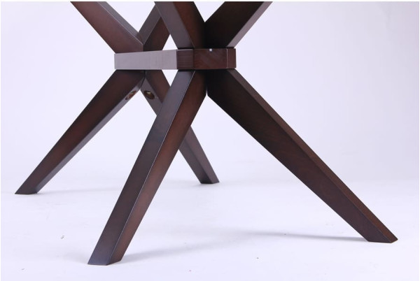 Обеденный стол AMF Темза Орех темный /Стекло прозрачное-7