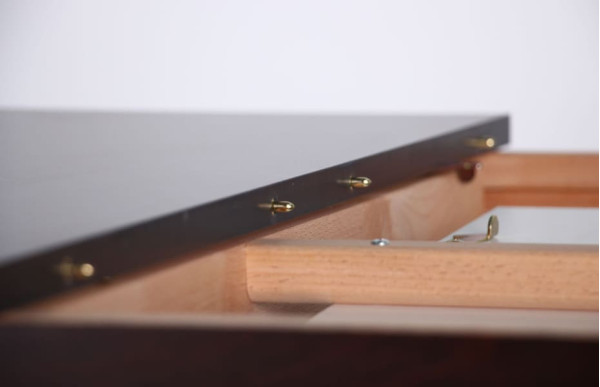 Розкладний обідній стіл AMF Ештон Горіх темний / Чорний мармур-12