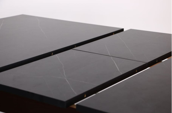 Розкладний обідній стіл AMF Ештон Горіх темний / Чорний мармур-7