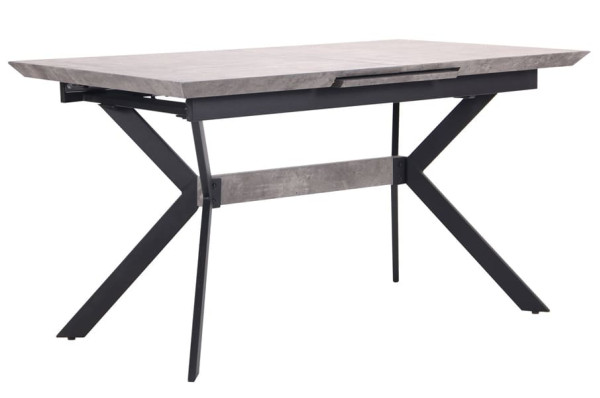 Розкладний обідній стіл AMF Jackson Чорний / МДФ Бетон-0
