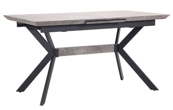 Розкладний обідній стіл AMF Jackson Чорний / МДФ Бетон-1