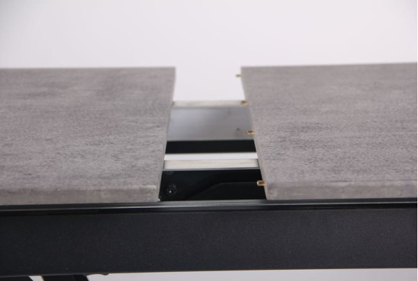 Розкладний обідній стіл AMF Jackson Чорний / МДФ Бетон-10