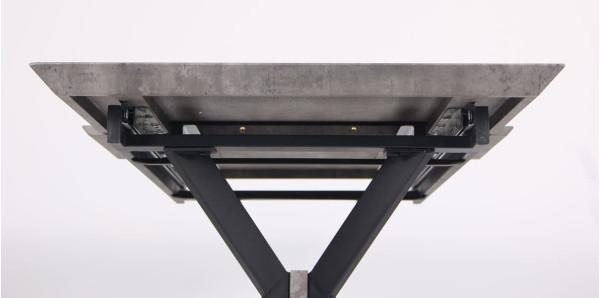 Розкладний обідній стіл AMF Jackson Чорний / МДФ Бетон-11