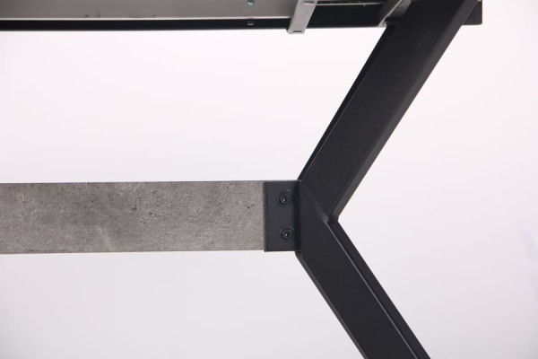 Розкладний обідній стіл AMF Jackson Чорний / МДФ Бетон-13