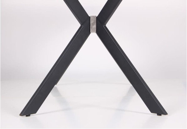 Розкладний обідній стіл AMF Jackson Чорний / МДФ Бетон-15