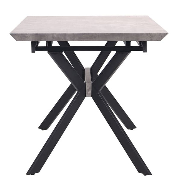 Розкладний обідній стіл AMF Jackson Чорний / МДФ Бетон-3